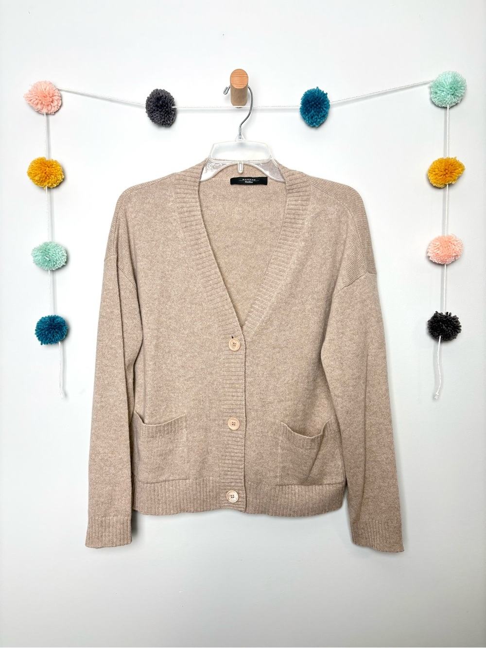 Max Mara Weekend Tan Cashmere Cardigan